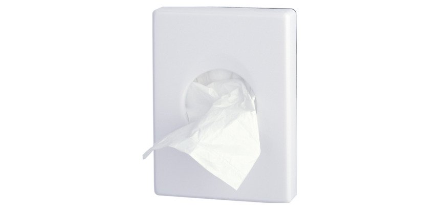 Distribuidor mural de bolsas higiénicas para protección femenina