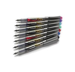 Stylo plume Pilot V Pen Silver à pointe moyenne 0,5 mm