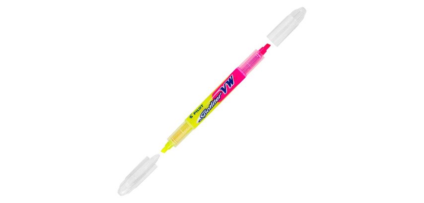 Surligneur Pilot Spotliter VW Begreen bicolore rose et jaune