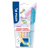 Surligneur effaçable Pilot Frixion Light Soft pastel - Pochette de 6