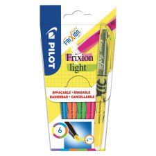 Markeerstift PILOT friXion light assorti set à 6 stuks