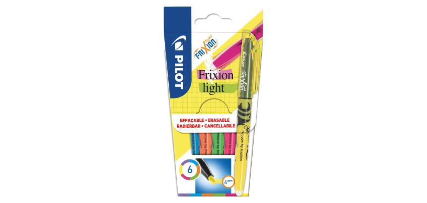 Surligneur Pilot Frixion Light - Pochette de 6