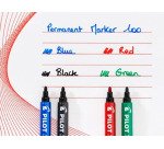 Marqueur permanent Pilot Marker 100 pointe conique 4,5 mm - Pochette de 4