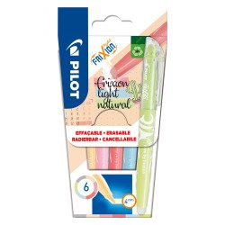 Surligneur effaçable Pilot Frixion Light Natural - Pochette de 6