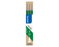 Set of 3 refills for FriXion Point rollerball. Fine point 0.5 mm. Green ink.