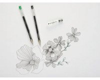 Stylo à bille pointe hi-tech extra-fine encre gel Rouge corps plastique avec capuchon G-TEC-C4