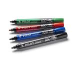 Marqueur permanent Pilot Marker 100 pointe conique 4,5 mm - Pochette de 4