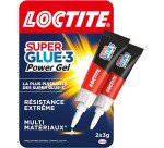 Colle Super glue 3 Power Gel Loctite - Lot de 2 tubes de 3 g