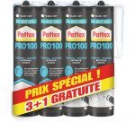 Colle de fixation PRO100 Sader - Lot de 3 cartouches +1 gratuite