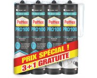 Colle de fixation PRO100 Sader - Lot de 3 cartouches +1 gratuite