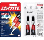 Colle Super glue 3 Power Gel Loctite - Lot de 2 tubes de 3 g