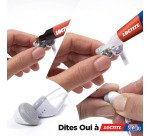 Colle pour plastiques Super glue3  Loctite - Tube de 2 g + 4 ml