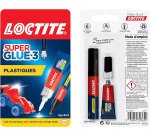 Colle pour plastiques Super glue3  Loctite - Tube de 2 g + 4 ml