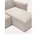 Canapé modulable Neom 3 places méridienne droite/gauche tissu structuré beige L.263 cm