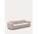 Canapé modulable Neom 3 places beige 263 cm