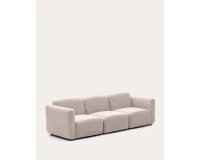 Canapé modulable Neom 3 places beige L.263 cm