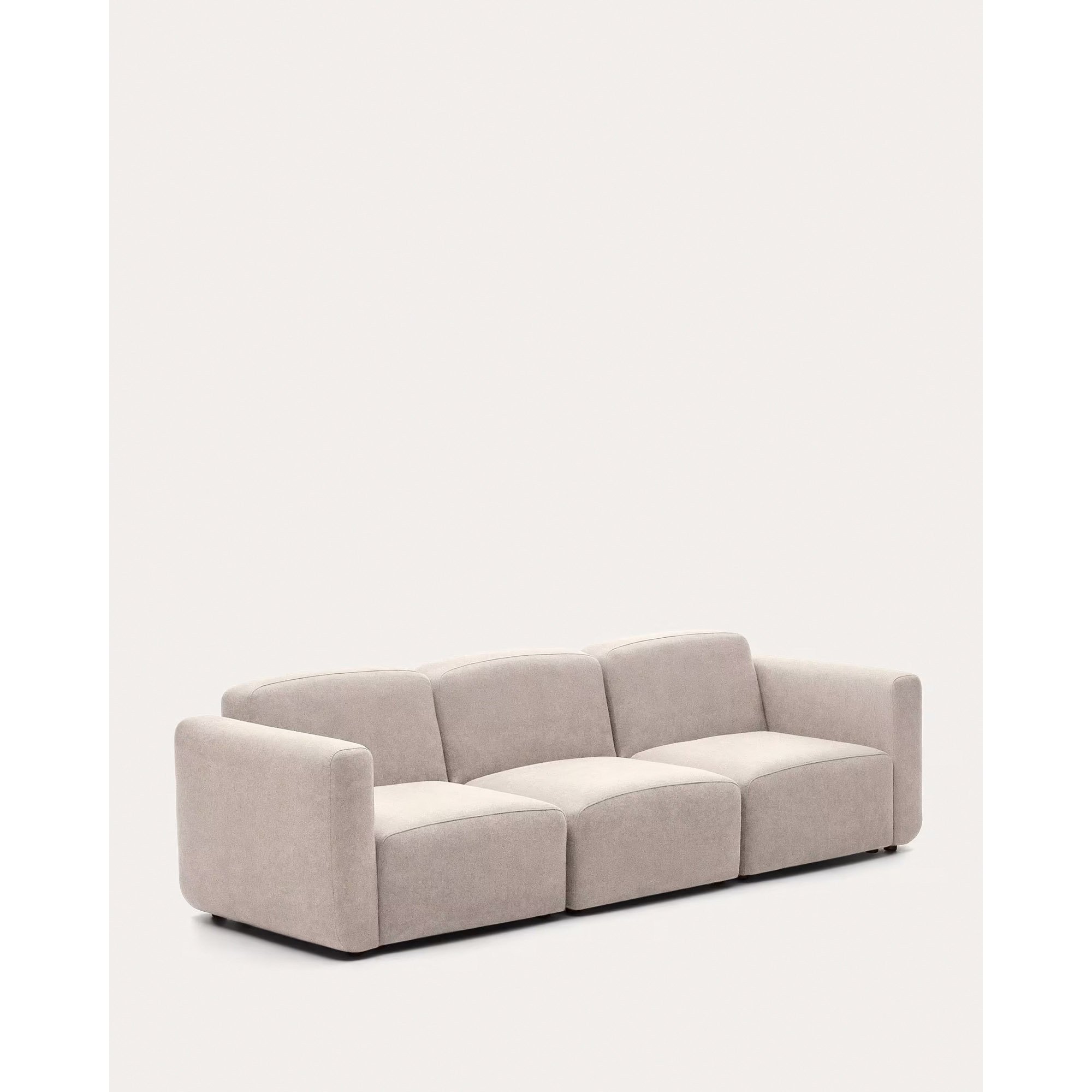 Canapé modulable Neom 3 places beige L.263 cm