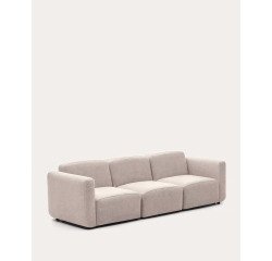 Canapé modulable Neom 3 places beige L.263 cm