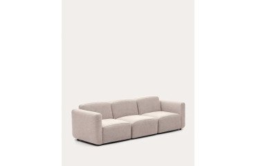 Canapé modulable Neom 3 places beige L.263 cm