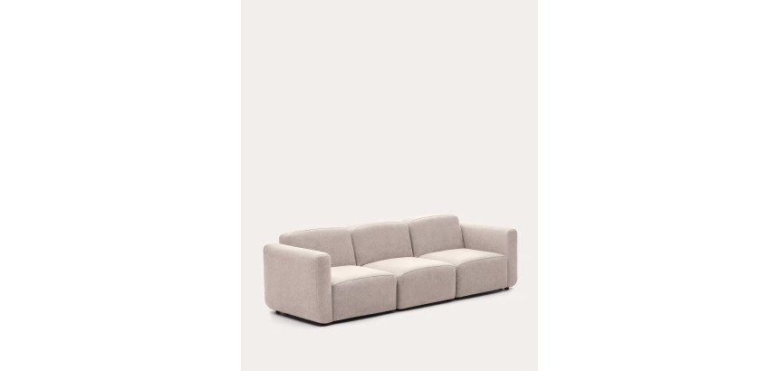 Canapé modulable Neom 3 places beige L.263 cm