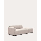 Canapé modulable Neom 2 places avec terminal beige L.244 cm