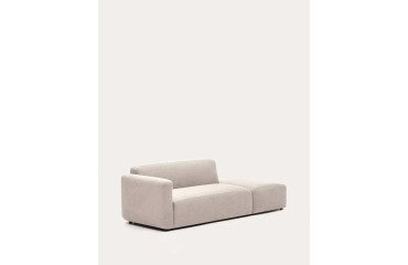 Canapé modulable Neom 2 places avec terminal beige L.244 cm