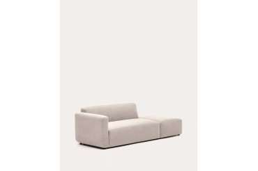 Canapé modulable Neom 2 places avec terminal beige L.244 cm