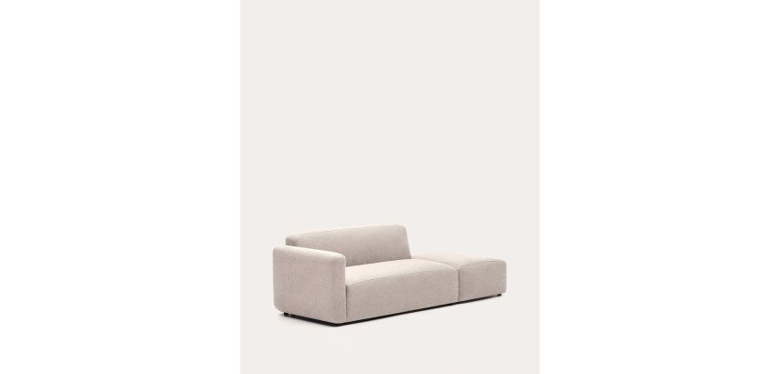 Canapé modulable Neom 2 places avec terminal beige L.244 cm