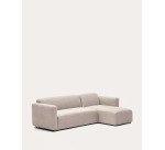 Canapé modulable Neom 3 places méridienne beige 263 cm