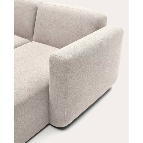 Modular sofa Neom 3-seater right/left chaise longue structured beige fabric L.263 cm