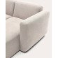 Modulaire bank Neom 3-zits met chaise longue rechts/links, gestructureerde beige stoffering, L.263 cm