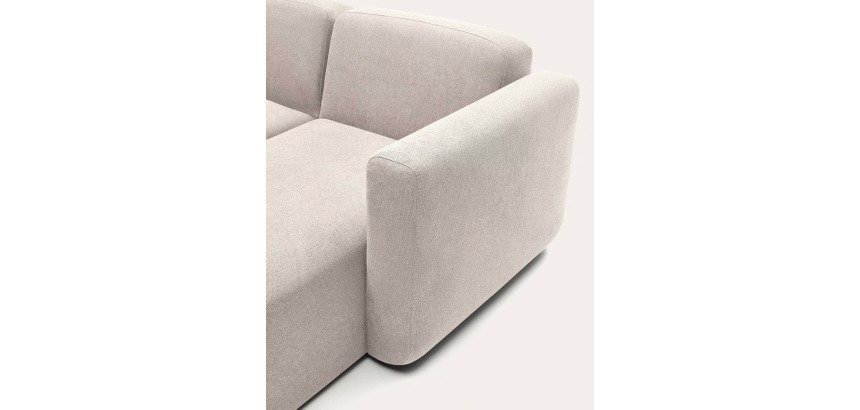 Canapé modulable Neom 3 places méridienne beige 263 cm