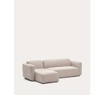 Canapé modulable Neom 3 places méridienne beige 263 cm