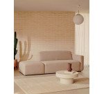 Canapé modulable Neom 2 places avec terminal beige 244 cm