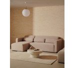 Canapé modulable Neom 3 places méridienne beige 263 cm