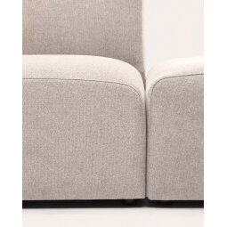 Modulares Sofa Neom, 2-Sitzer mit Beige-Endteil, Länge 244 cm.