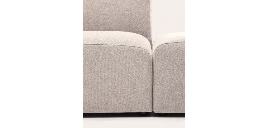 Canapé modulable Neom 2 places avec terminal beige 244 cm