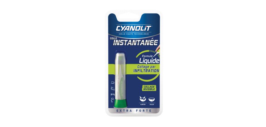 Colle instantanée multi-usages Cyanolit - Tube de 2 g