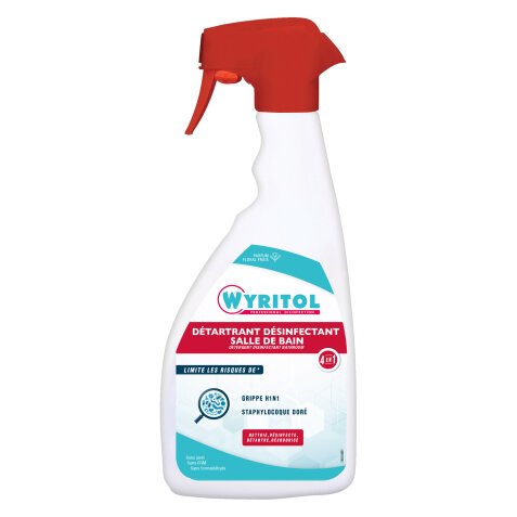 Ontkalkend en desinfecterend badkamerproduct 4-in-1 Wyritol - Spray van 750 ml