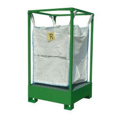 En_struttura porta big bag con vasca di raccolta