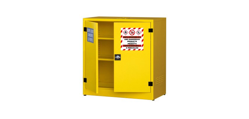 Armadio liquidi infiammabili componibile Carvel ARM003B, 1075 x 500 x 1100 mm