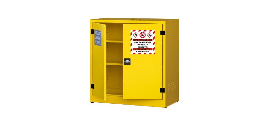 Armadio liquidi infiammabili componibile Carvel ARM003B, 1075 x 500 x 1100 mm