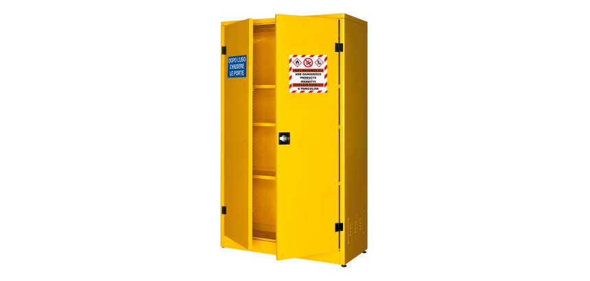 Armadio liquidi infiammabili componibile Carvel ARM001B, 1075 x 500 x 1850 mm