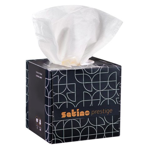 Triple-layer Satino Prestige tissues - Box of 60