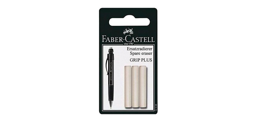 Gomme de recharge pour Grip Plus FABER-CASTELL - Blister de 3