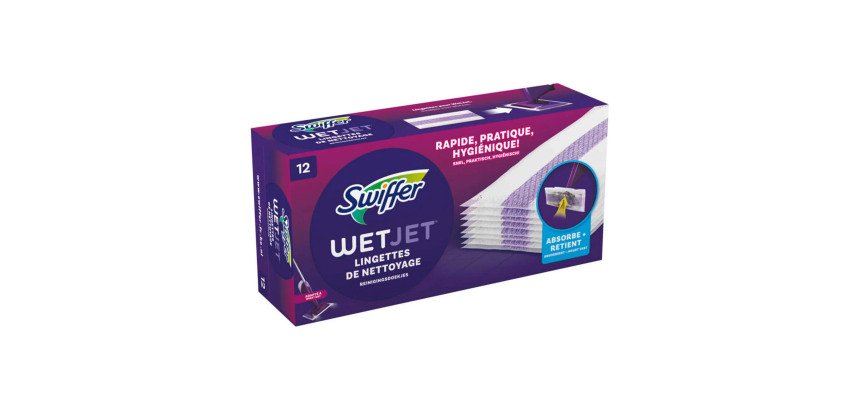 Lingettes sèches Swiffer Wetjet - Boite de 12