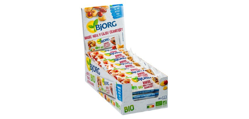 Organic cashew cranberry bar Bjorg - 25 g