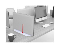 Base in metallo prof 15 cm x pannello trasversale bianco