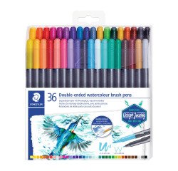 Rotulador acuarelable Design Journey doble punta colores surtidos - Estuche de 36