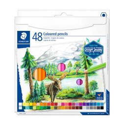 Crayon de couleur Staedtler Design Journey couleurs assorties - Pochette de 48